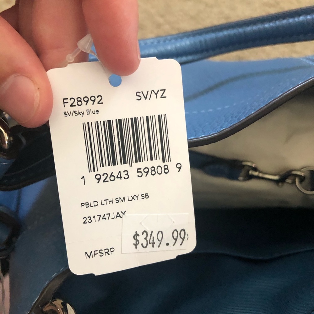 NWT Blue Coach Purse - Picture 5 of 5